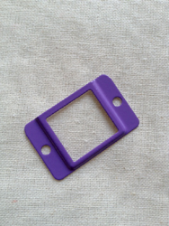 Porte tiquette mtallique carr : mauve